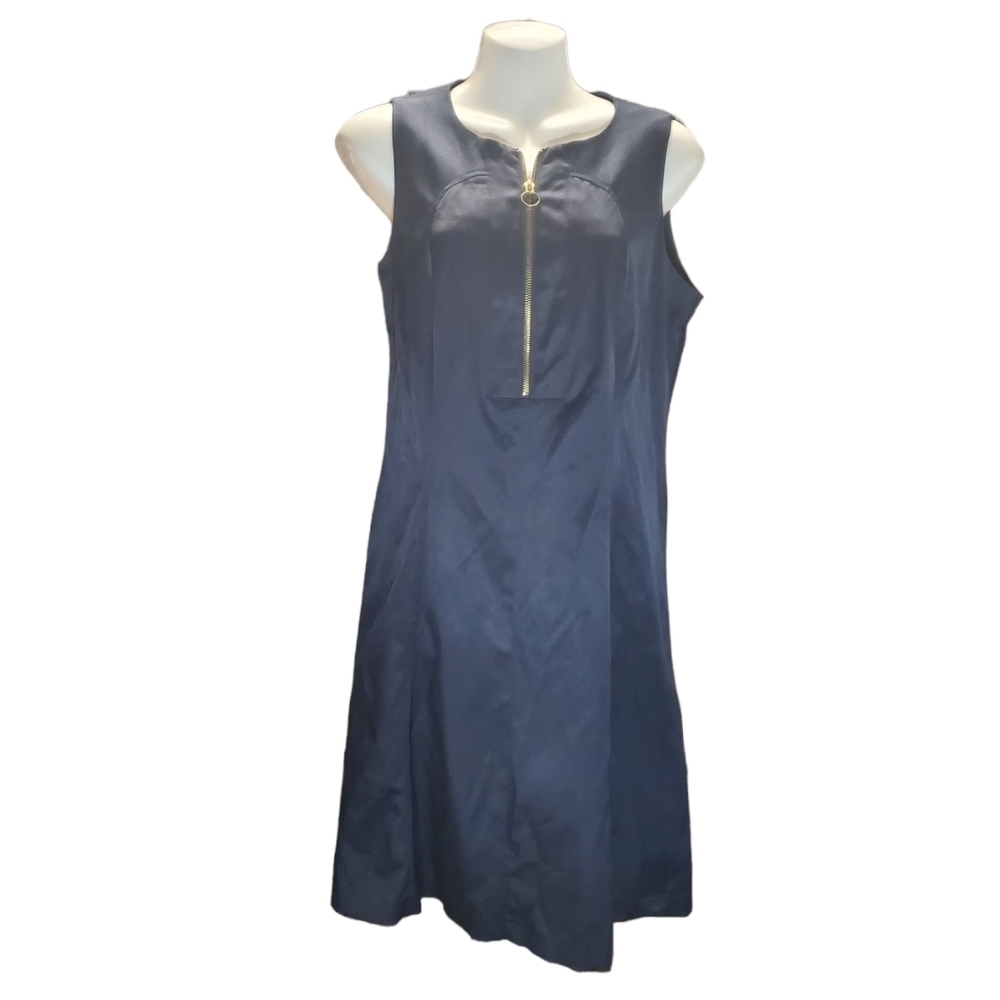 SHARAGANO shift dress zip front 4